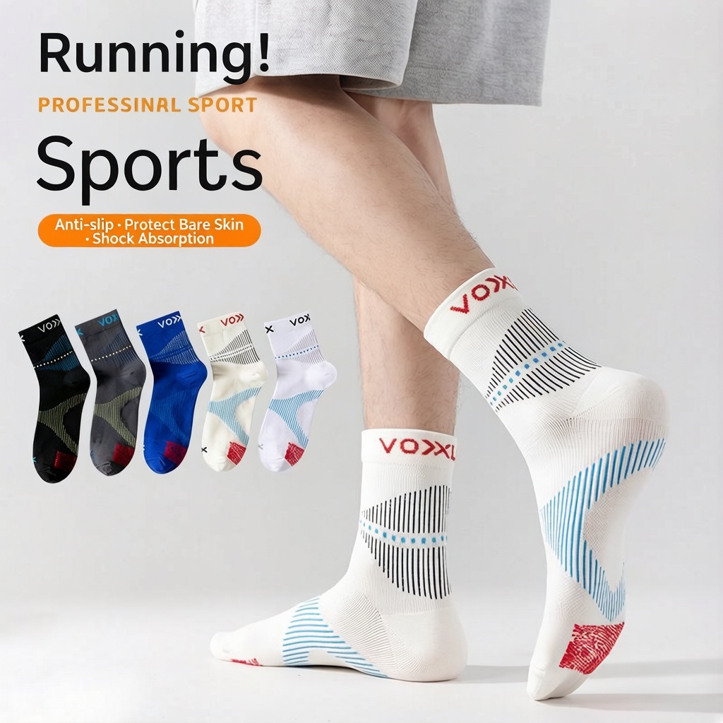 WRELS 1/2/3 Pairs Running Sock - Athletic Sock Cushion recension och pris