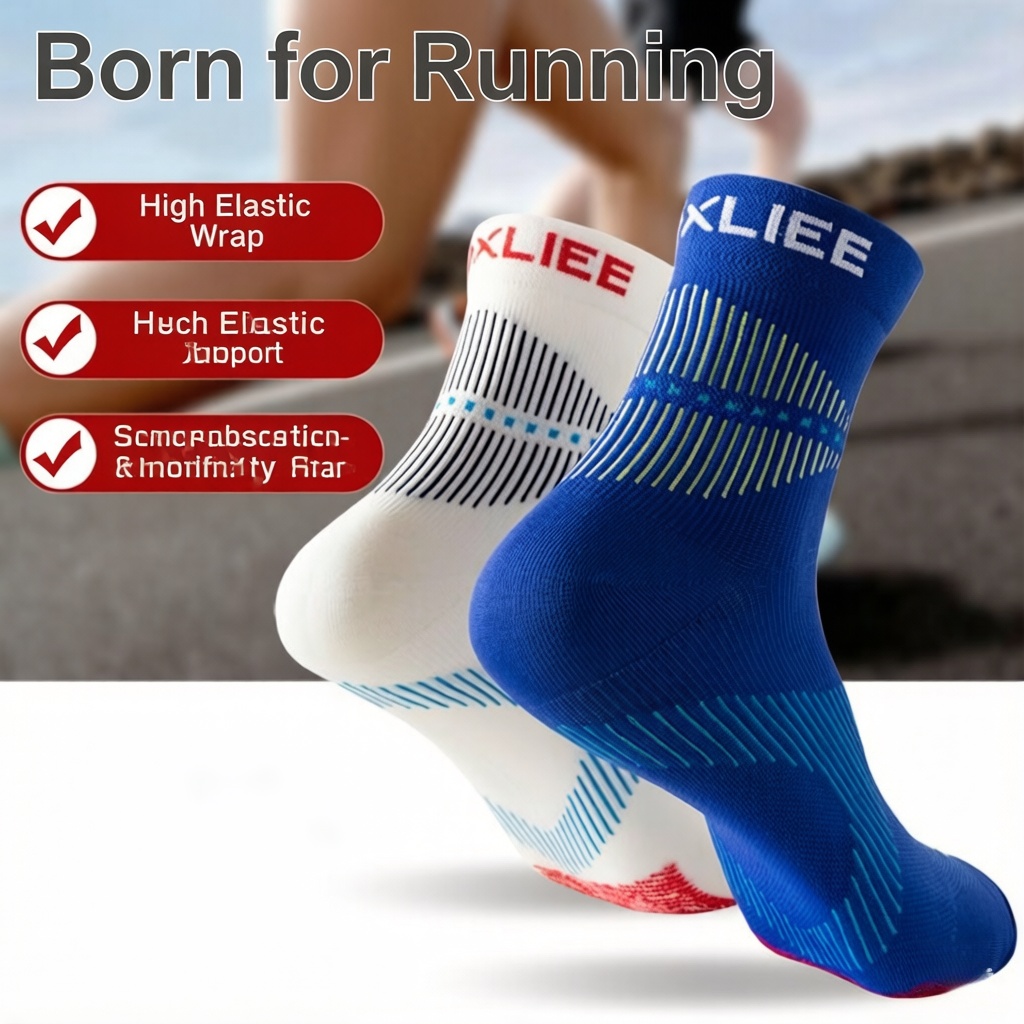 WRELS 1/2/3 Pairs Running Sock - Athletic Sock Cushion recension och pris