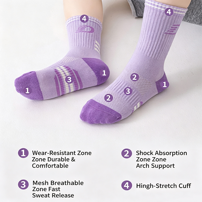 3 Pairs Set Children Sport Soc - Athletic Sock Cushion recension och pris