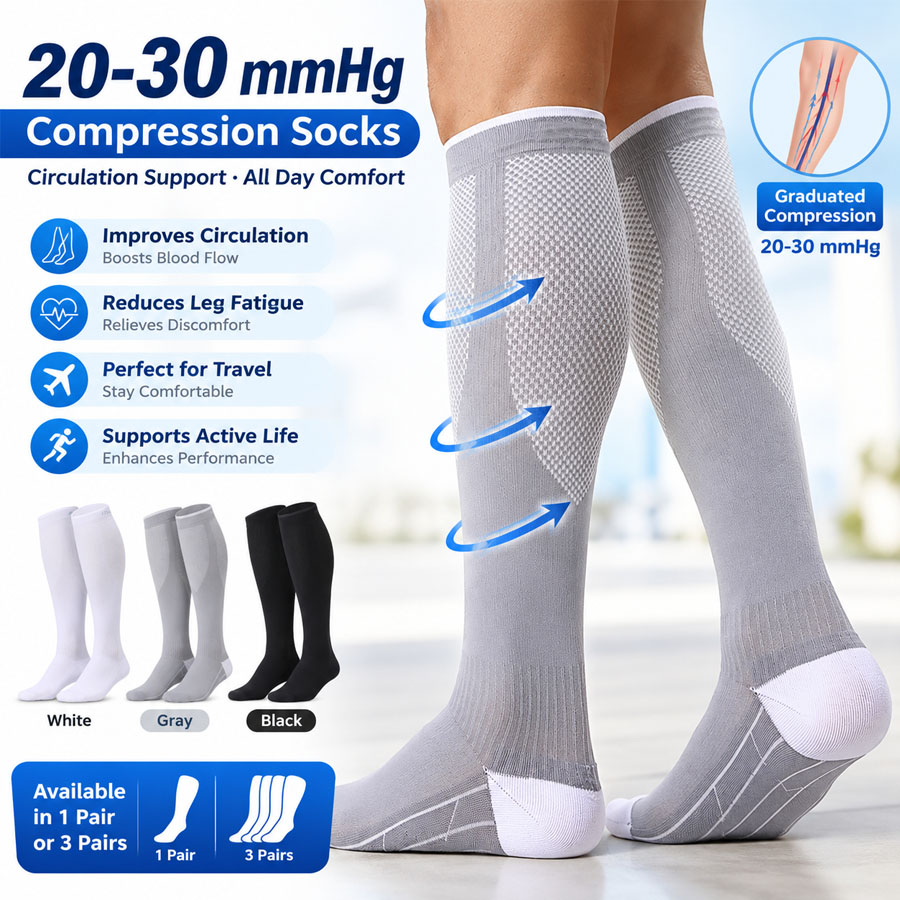 3/1 Pairs 20-30mmHg Compressio - Compression Sleeve Calf recension och pris
